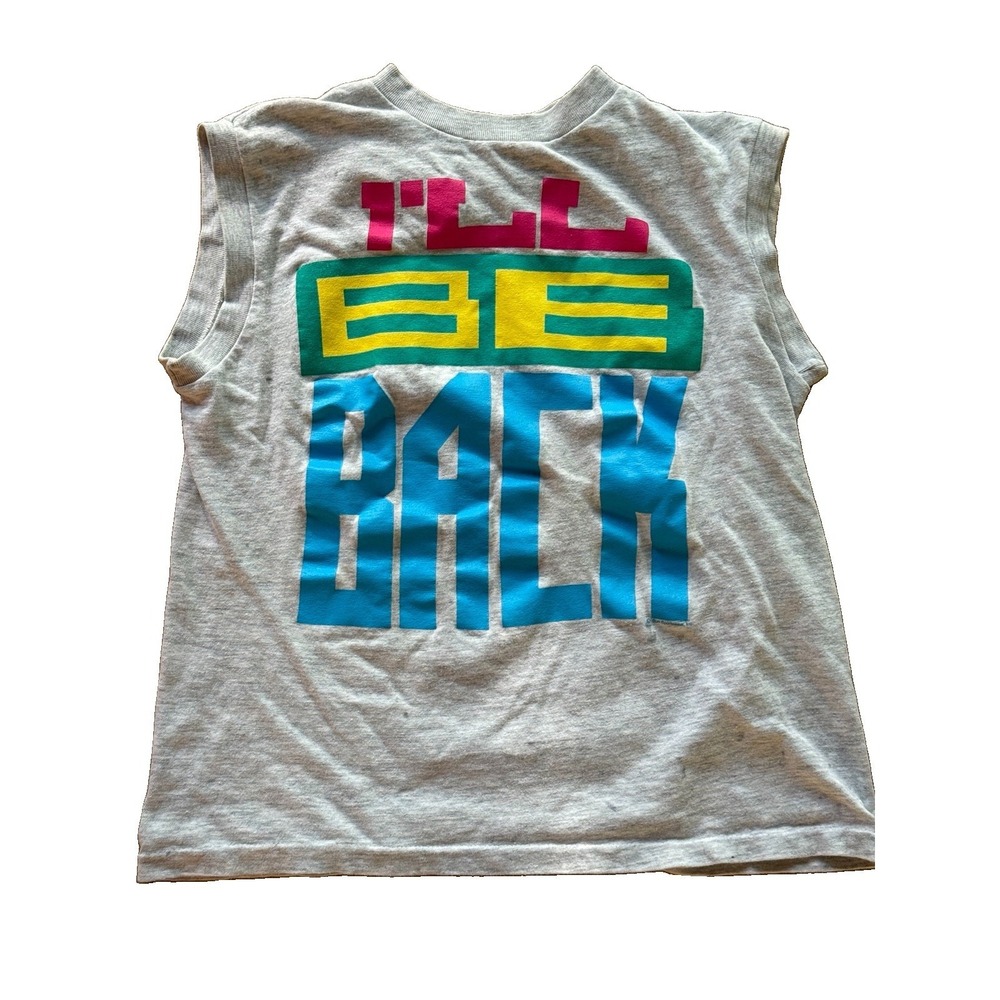 Vintage 90s Sun Sportswear I'll Be Back Tank Top Single Stitch USA Mens L/XL